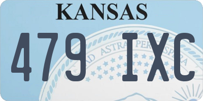 KS license plate 479IXC