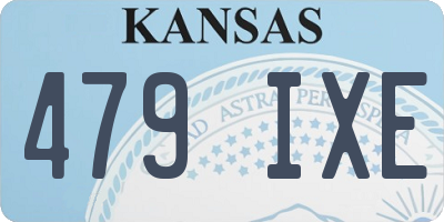 KS license plate 479IXE