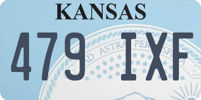 KS license plate 479IXF
