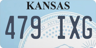 KS license plate 479IXG