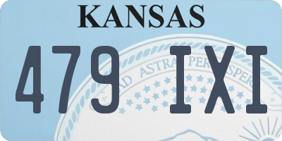 KS license plate 479IXI