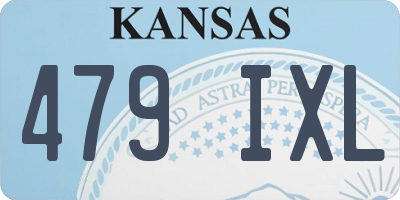 KS license plate 479IXL