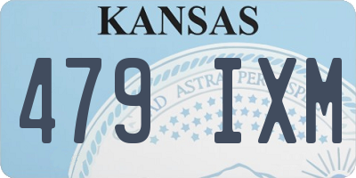 KS license plate 479IXM