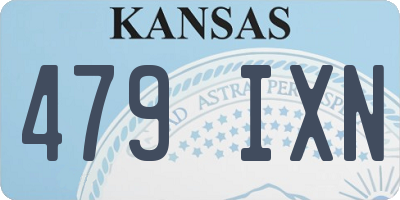 KS license plate 479IXN