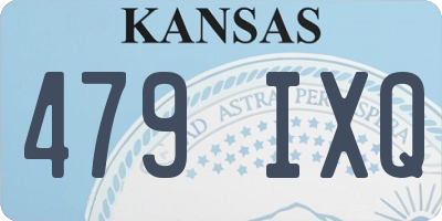 KS license plate 479IXQ