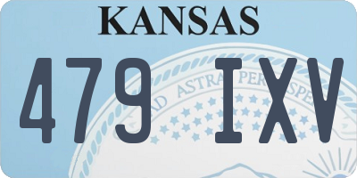 KS license plate 479IXV