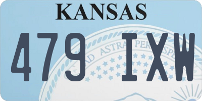 KS license plate 479IXW