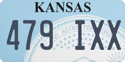 KS license plate 479IXX