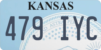 KS license plate 479IYC
