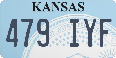 KS license plate 479IYF