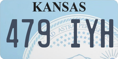 KS license plate 479IYH