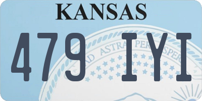 KS license plate 479IYI