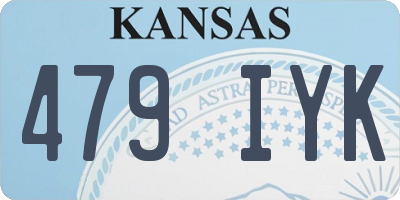 KS license plate 479IYK
