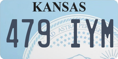 KS license plate 479IYM