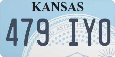 KS license plate 479IYO