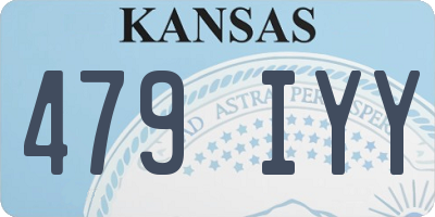 KS license plate 479IYY