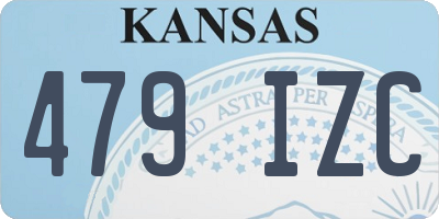 KS license plate 479IZC