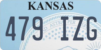 KS license plate 479IZG