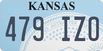 KS license plate 479IZO