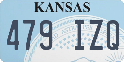 KS license plate 479IZQ