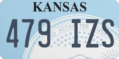 KS license plate 479IZS
