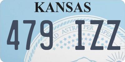 KS license plate 479IZZ
