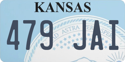 KS license plate 479JAI