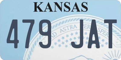 KS license plate 479JAT