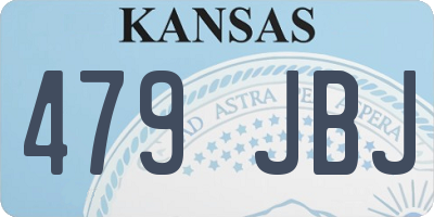 KS license plate 479JBJ