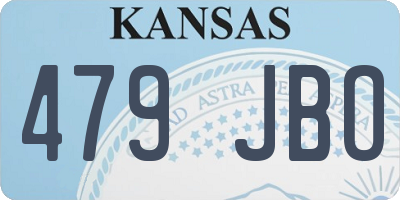 KS license plate 479JBO