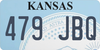 KS license plate 479JBQ