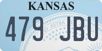 KS license plate 479JBU