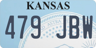 KS license plate 479JBW