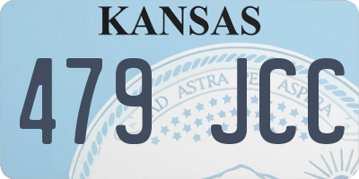 KS license plate 479JCC
