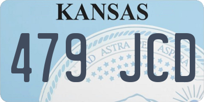 KS license plate 479JCD