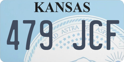 KS license plate 479JCF