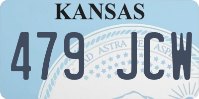 KS license plate 479JCW