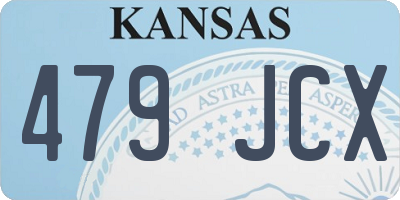 KS license plate 479JCX