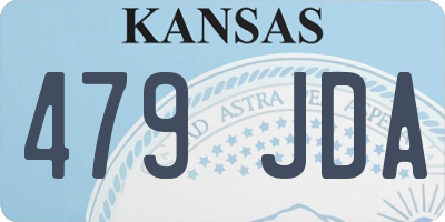 KS license plate 479JDA
