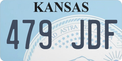 KS license plate 479JDF