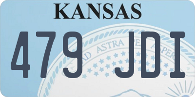 KS license plate 479JDI