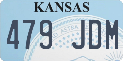 KS license plate 479JDM