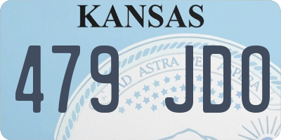 KS license plate 479JDO