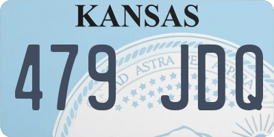 KS license plate 479JDQ