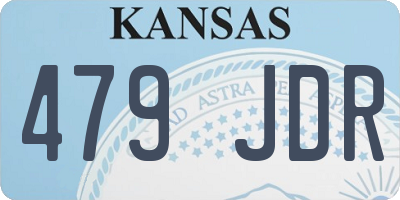 KS license plate 479JDR