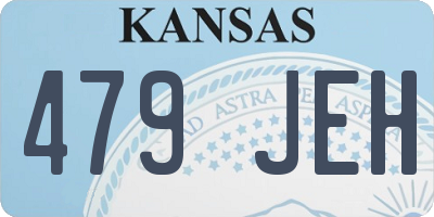 KS license plate 479JEH