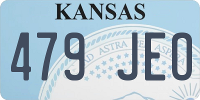 KS license plate 479JEO