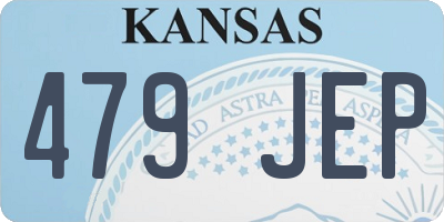 KS license plate 479JEP