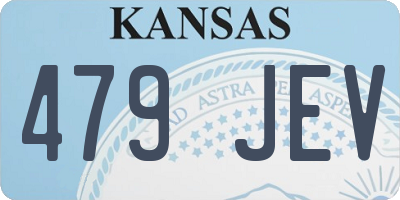 KS license plate 479JEV