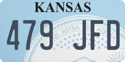 KS license plate 479JFD